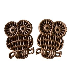 Vintage 1982 HODA Set of 2 Owl Wall Plaques🦉
